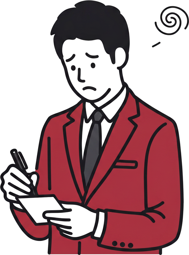 困っている男性